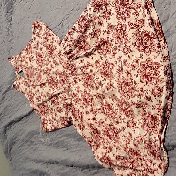 Red white romper with mini dress back - Picture 5 of 7